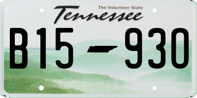 TN license plate B1593O