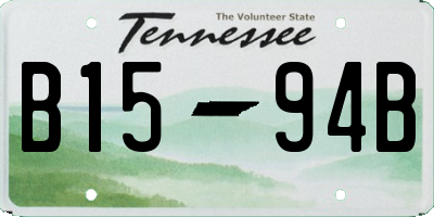 TN license plate B1594B