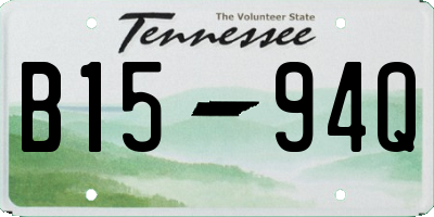 TN license plate B1594Q