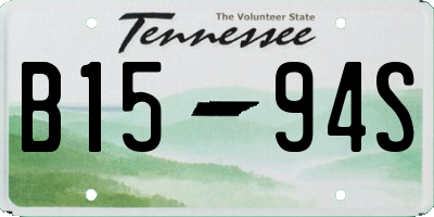 TN license plate B1594S