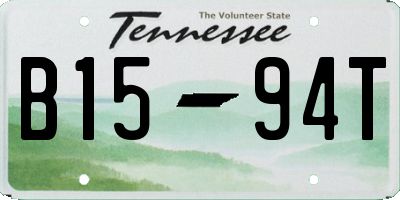 TN license plate B1594T