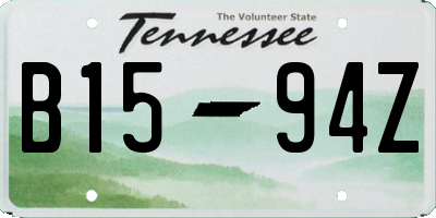TN license plate B1594Z