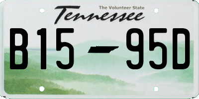 TN license plate B1595D