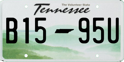 TN license plate B1595U