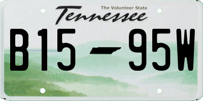 TN license plate B1595W