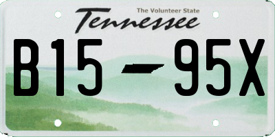 TN license plate B1595X