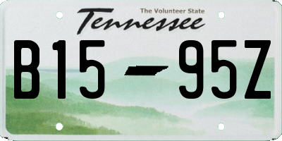 TN license plate B1595Z