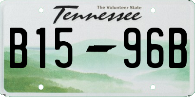 TN license plate B1596B