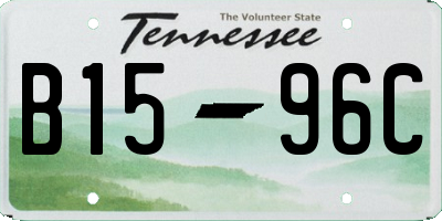 TN license plate B1596C