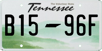 TN license plate B1596F