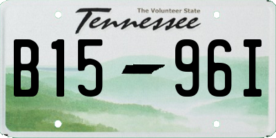 TN license plate B1596I