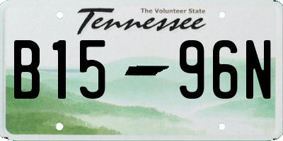 TN license plate B1596N