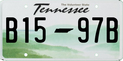 TN license plate B1597B