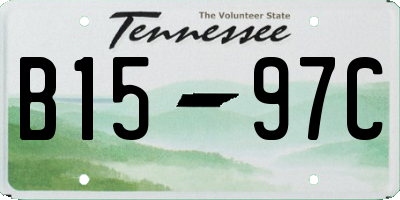 TN license plate B1597C