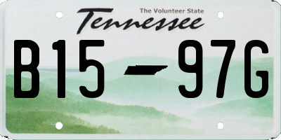 TN license plate B1597G