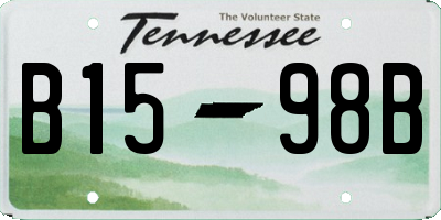 TN license plate B1598B
