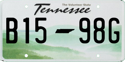 TN license plate B1598G