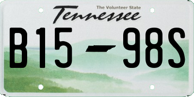 TN license plate B1598S