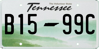 TN license plate B1599C