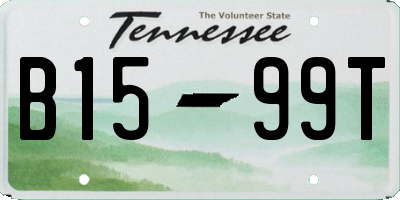 TN license plate B1599T