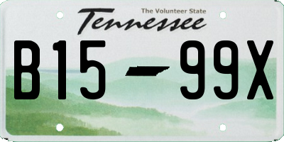TN license plate B1599X