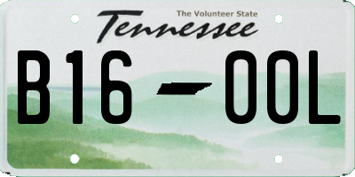TN license plate B1600L