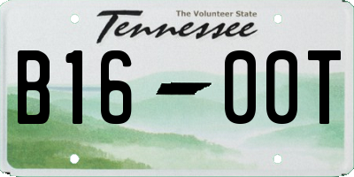 TN license plate B1600T