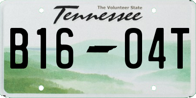 TN license plate B1604T