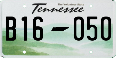 TN license plate B1605O