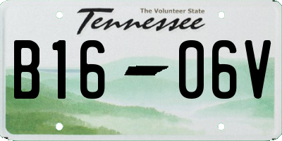TN license plate B1606V