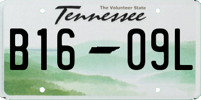 TN license plate B1609L