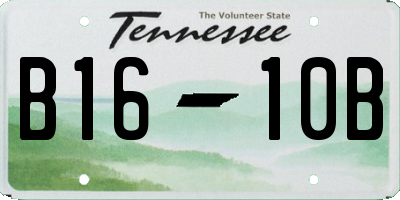TN license plate B1610B