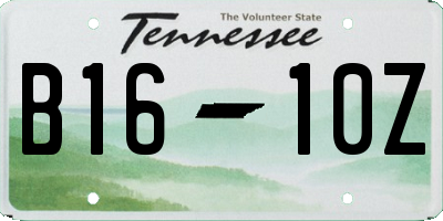 TN license plate B1610Z