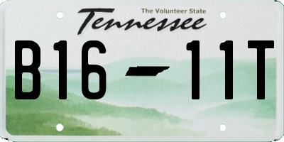 TN license plate B1611T