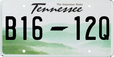TN license plate B1612Q