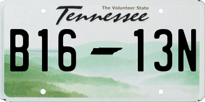 TN license plate B1613N