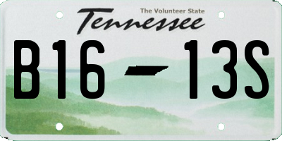 TN license plate B1613S