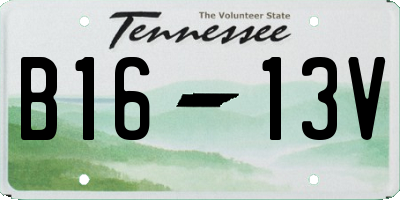 TN license plate B1613V