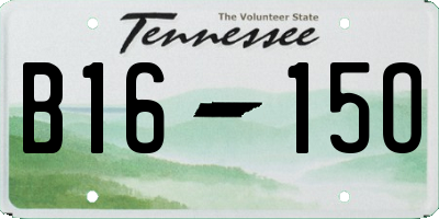 TN license plate B1615O