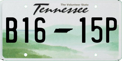 TN license plate B1615P
