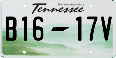 TN license plate B1617V