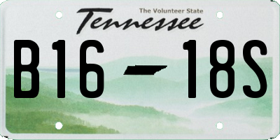 TN license plate B1618S