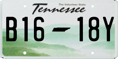TN license plate B1618Y