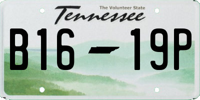 TN license plate B1619P