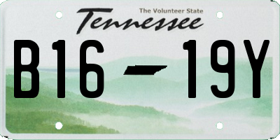 TN license plate B1619Y