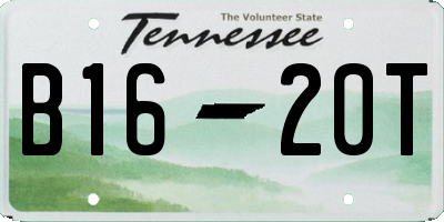 TN license plate B1620T