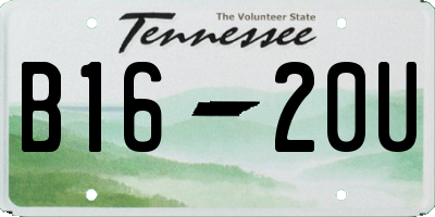 TN license plate B1620U