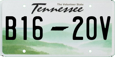 TN license plate B1620V