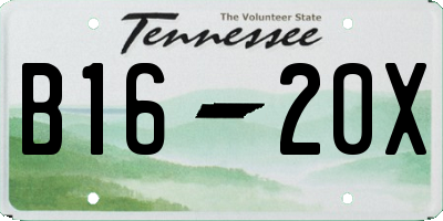 TN license plate B1620X