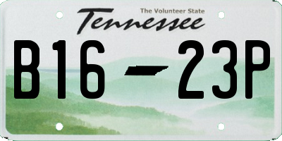 TN license plate B1623P
